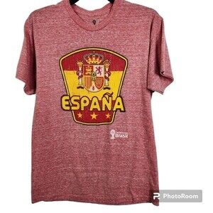 Spain Men's National Team Fifa World Cup Brasil Short Sleeve T Shirt Size Small